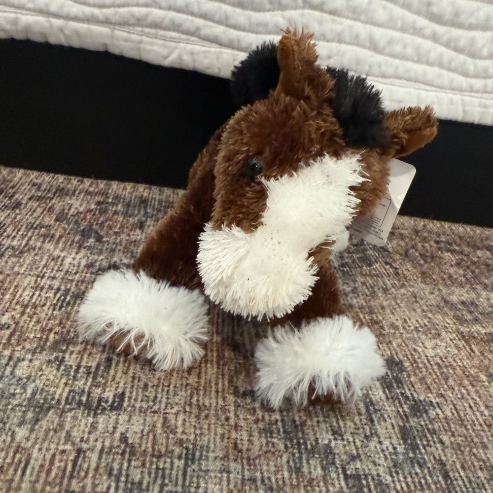 Brown and White Plush Horse Aurora Toy